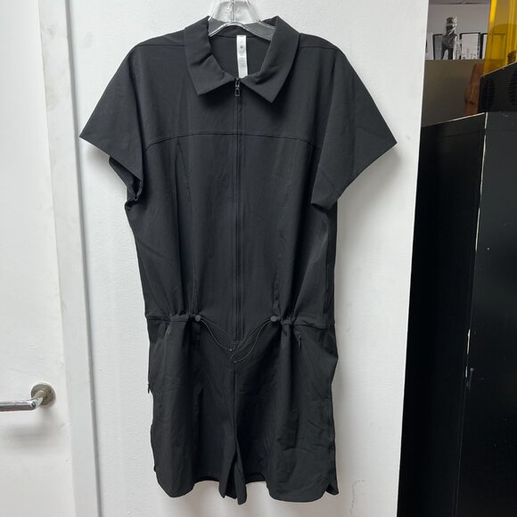 Lululemon Black Stretch Rib Pocketed Romper - Picture 3 of 8